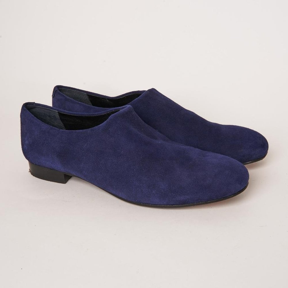 Opening Ceremony Blue Suede Slip-0n Bootie Shoes Women 39